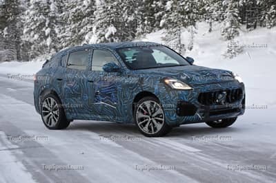 2022 Maserati Grecale Trofeo Spied Playing in the Snow