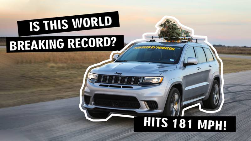 How Do You Make the World's Fastest Christmas Tree? Strap It on Top of a Hennessey-Tuned Jeep!
