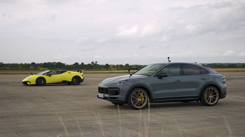 Can The Lamborghini Huracan Performante Beat A Porsche Cayenne Turbo GT And A Tuned Nissan GT-R?