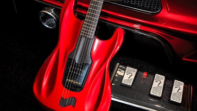 This Saleen-inspired Fender Stratocaster is a carbon-fiber work of art