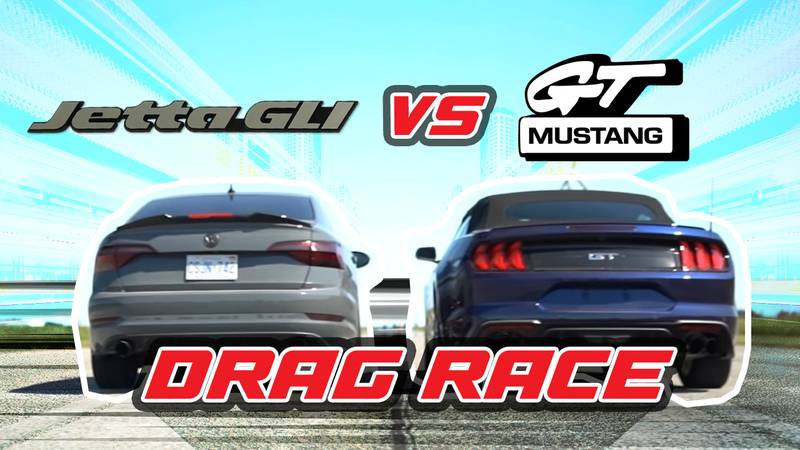 Watch A Tuned Volkswagen Jetta Go Head-To-Head Against A Ford Mustang GT