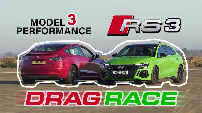 What Was The Audi RS3 Thinking Before Challenging The Tesla Model 3 To A Drag Race?